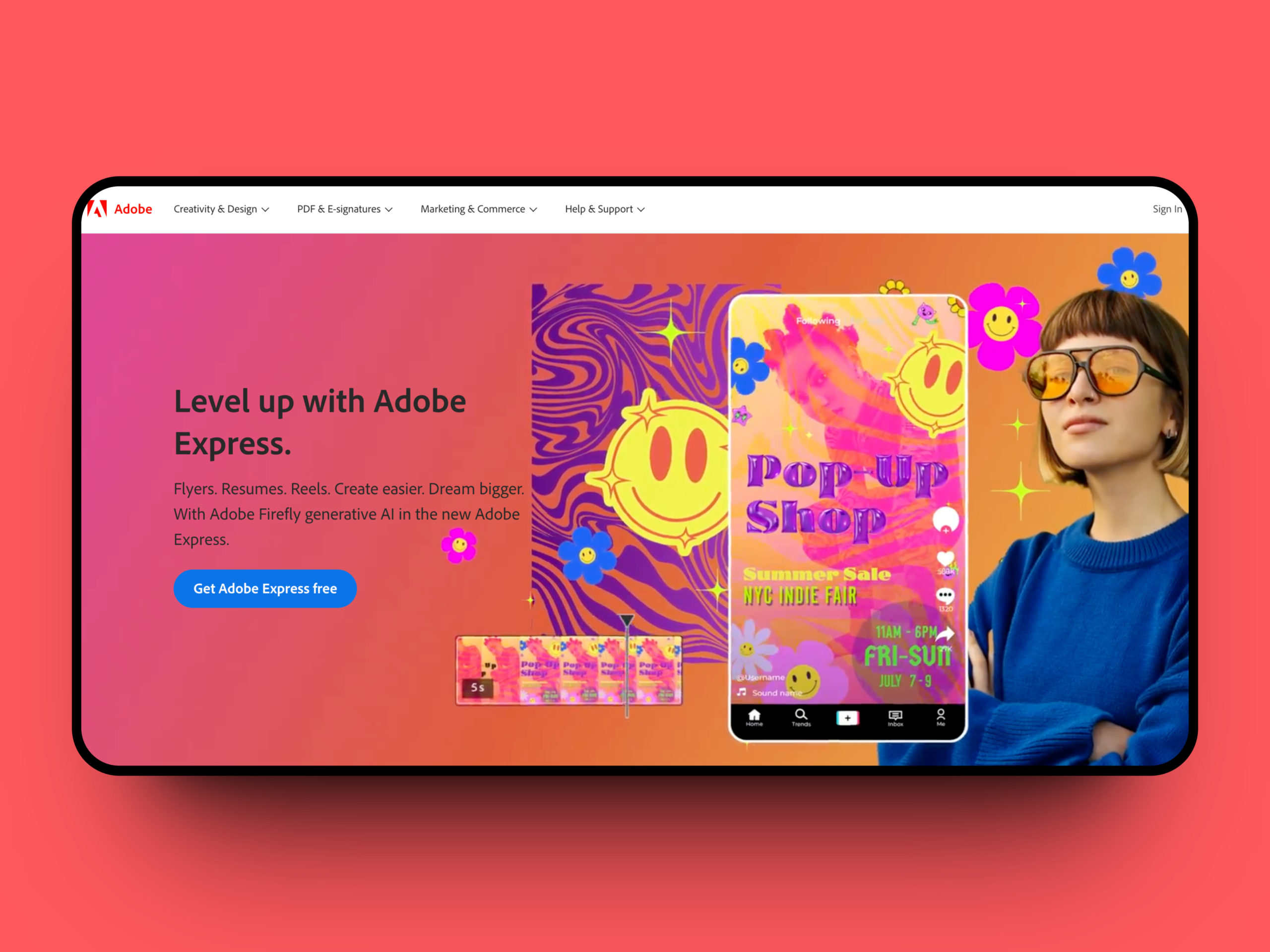 Adobe Illustrator homepage